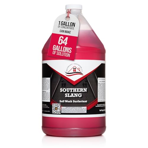 Southeast Softwash Southern Slang - Professional Exterior House Cleaner, Siding Cleaner & Roof Wash Surfactant for Pressure Washing & Soft Wash Applications | Classic Cherry Scent, 1 Gallon (1 Pack)