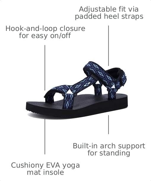 Image of Women's Sandals Casual Summer Sandals for Women with Arch Support Yoga Mat Insole Lightweight Water Shoes Outdoor