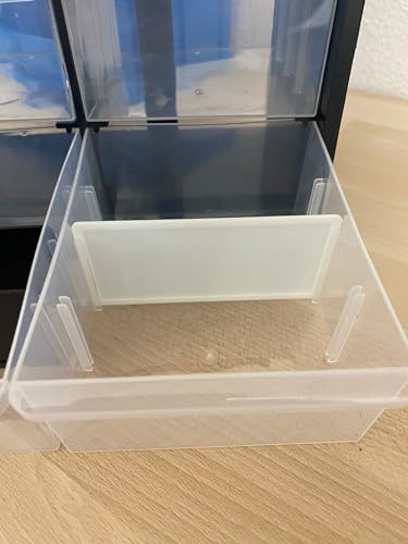 30 Stück Trennplättchen Trennwand Groß passend für Stanley Kleinteilemagazin 1-93-978/981 (Weiß)