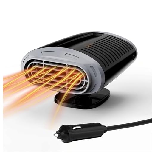 Chuankefanxing Calentador de Coche, 12V 150W Desempañador de Parabrisas, Portátil Coche 2 en 1 Calentador y Ventilador Rotación 360° Grados, Calefactor Coche Mechero para Todos los Vehículos