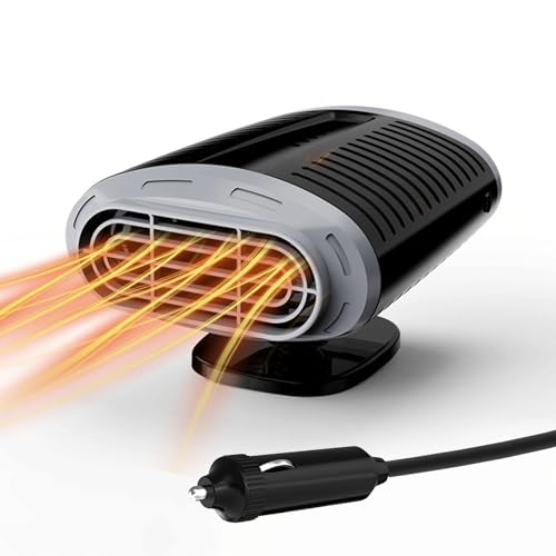 GBOKYN Calefacción de coche 12 V 150 W, Radiador ventilador portátil de coche 2 en 1, Calefacción...