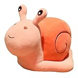 MUPI Cute Cartoon Snail Doll Plush Toy Children's Birthday Gift Big Snail Pillow Doll Kawaii Decor Toy Decor Snail Plush Pout Fish Stuffed Animal Isopod Plush Moth Funny Weird (Pink 7.8 Inch)