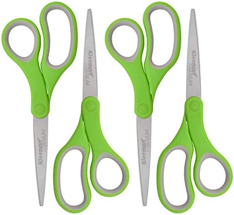 Westcott KleenCut 8" Titanium Scissors with Durable Ergonomic Handle (4 pk)
