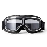 [Wayocfei] バイク ゴーグル オートバイゴーグル バイク シールド ゴーグル 保護メガネ 登山 柔軟 広い視野 UVカット/防風/防塵/耐衝撃/曇り止 メガネ対応 サングラス ヘルメット対応 アウトドア スポーツ 男女兼用 (ブラックフレーム+クリアレンズ1-1)