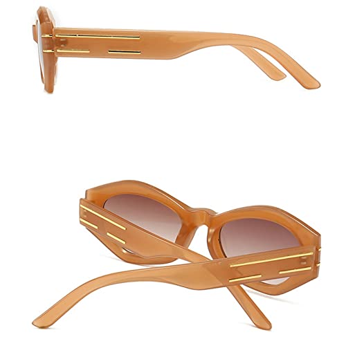 Image of Square Thick Frame Wide Leg Sunglasses Women Retro Beach Sunglasses Men Hip Hop Party Sun Glasses UV400
