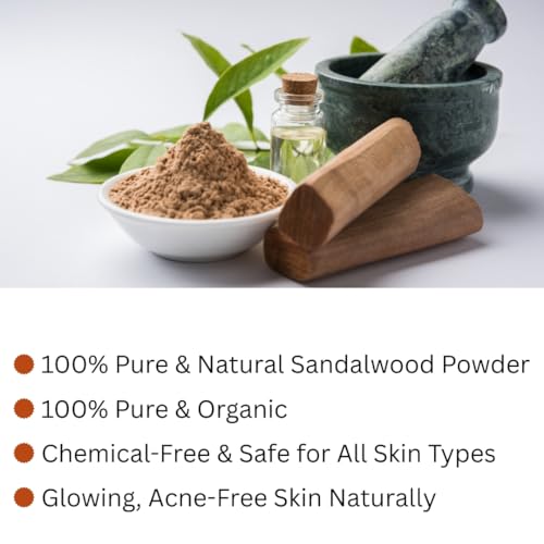 Image of SKS Sandalwood Face Pack Powder | Lightens Suntan, Dark Spots & Pigmentation | Prevents Acne Breakouts | Enriched with Chandan Powder for Glowing Skin & Tan Removal - 100g