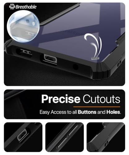 Image of WOW IMAGINE Shock Proof Clear Back Case Mobile Cover for Samsung Galaxy S26 5G (Hard | Hybrid PC + TPU | Full Armour Device & Camera Protection | Black)