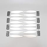 HUVNEXA 8 PCS 1045 Propeller F450 F550 RC Quadcopter Drone Ersatz Requisiten Teile Zubehör Ersatzpropellerblätter für Drohnen(White)
