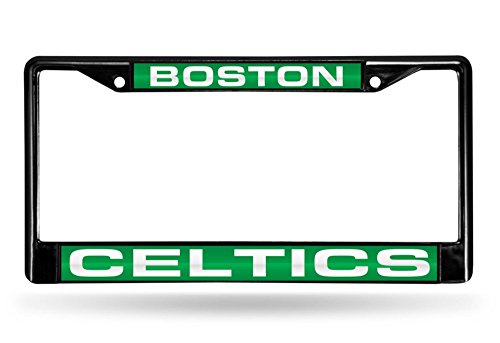Boston Celtics Black Laser Chrome 12 x 6 License Plate Frame