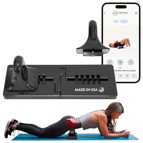 Image of Thrival Bullseye - Psoas Muscle Release Tool with Thrival App for Hip Flexor, Back, Hamstring, Glute, Iliacus, and Neck Pain - Deep Tissue, Trigger Point, and Myofascial Release - Carbon Black