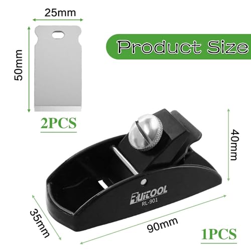 FZYCOM Mini Wood Planer Hand Tool with 2 Pcs Blades, Mini Hand Plane, Woodworking Plane, Wood Planer Machine, Smoothing Beech Wood Plane for Wood Planing, Woodworking, Trimming, etc 2 FZYCOM Mini Wood Planer Hand Tool with 2 Pcs Blades, Mini Hand Plane, Woodworking Plane, Wood Planer Machine, Smoothing Beech Wood Plane for Wood Planing, Woodworking, Trimming, etc - Image 2
