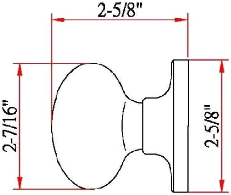 Design House 750653 Egg Dummy Door Knob, Oil Rubbed Bronze