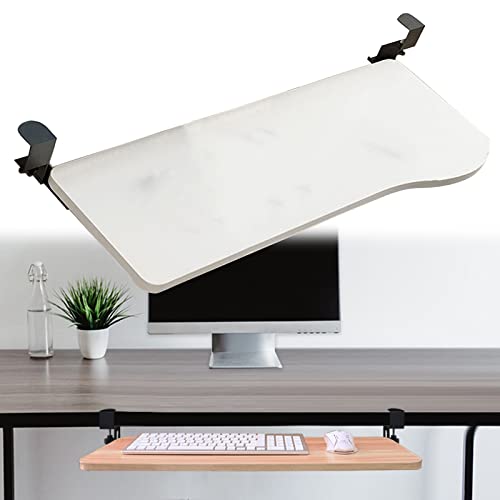 木製 デスクエクステンダー 人間工学 キーボードトレイ 長さ520 650 750mm 幅250mm 疲労を和らげる 机の下 スライド式 後付け キーボードスライダー デスクワーク クランプ式 取り付け簡単 )