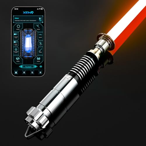 FX SABER Pixel 3.0 Light Sabers, Motion Control Smooth Swing Lightsaber with 34 Sound Fonts,Infinite Color and 16 RGB Fast Colors, More Sensitive Luke Light Sabers for Adults