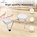 MOQNISE Pedicure Stool Beauty Nail Salon Pedicure Stool Height Length Adjustable, Portable Pedicure Foot Rest Stool Chair White Salon Spa Pedicure Stool for Manicurists Pedicurists