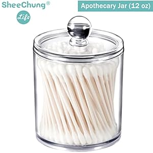 Sheechung2packqtipdispenserapothecaryjarsbathroomwithlabelsqtipholderstoragecanisterclearplasticacrylicjarforcottonballcottonswabqtipscottonroundssmall Urban Country Home Decor Sheechung 2 pack qtip dispenser apothecary jars bathroom with labels qtip holder storage canister clear plastic acrylic jar for cotton ballcotton swabq tipscotton rounds small urban country home decor