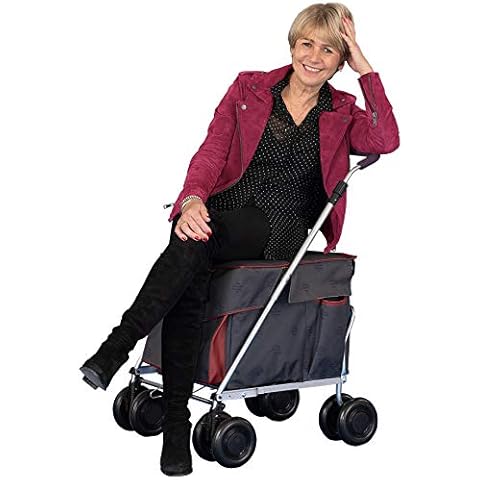 Sholley Ruby Royale Shopping Trolley with Seat Cover