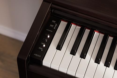 Image of Yamaha Arius Series 88-Key Weighted Action Upright Digital Piano, CFX Concert Grand Piano Voice, 3-Pedal Unit, Bench Included, Classic Upright Design, Black YDP145B