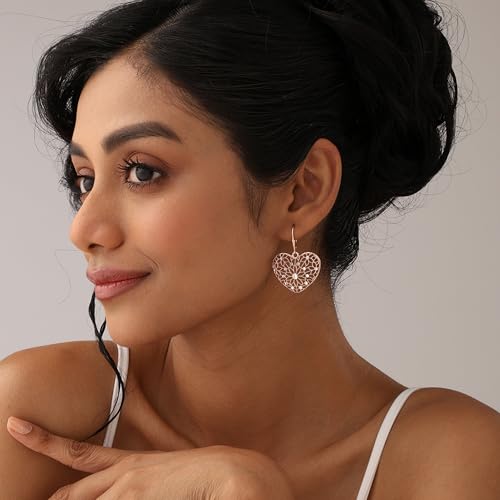 Image of TRUESILVER ACPL 925 Sterling Silver BIS Hallmarked Designer Drop & Dangle Leverback Earrings for Women