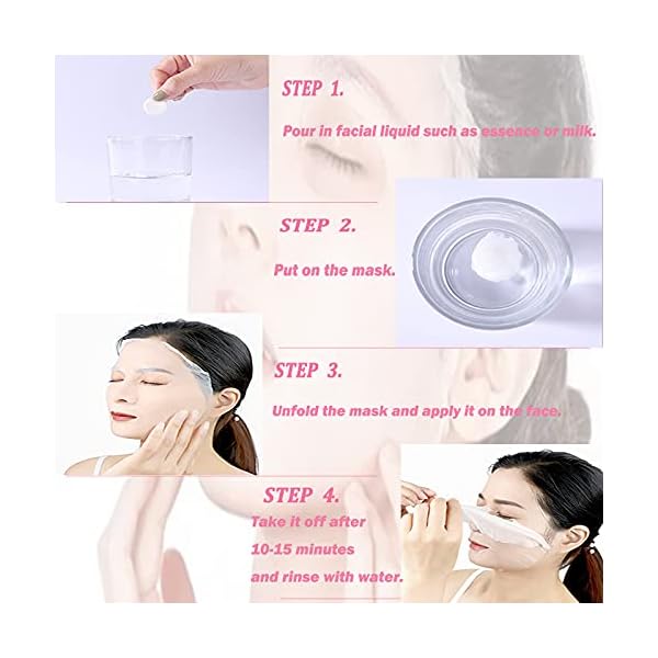 NC 100 pcs Compressed Facial Mask Sheet Skin Care DIY Compressed Disposable Facial Masks Skin Care Face Sheet Facial Paper Natural Cotton Wrapped Paper