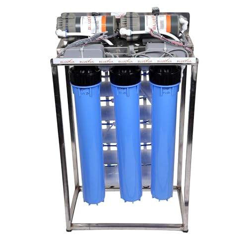 Image of Bluevua 100 LPH Commercial RO Water Purifier with Double Pump Purification Stainless Steel, With TDS Adjuster, Blue