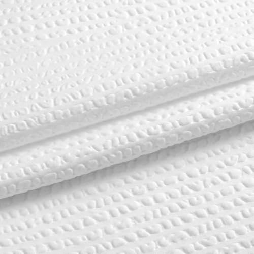 Image of HOMETHREADS Embrace Luxury with Our 6-Feet Long Premium Polyester Shower Curtain with 12 Hooks for a Lavish Bathroom Ambiance | Stylish, Splendid, and Perfectly Sized (Waffle White, 180x200cm)