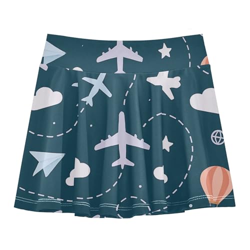 Tennis Skirt for Girls with Shorts Flowy Little Girls Skirt Kids Cheer Skirt with Pockets