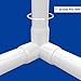 letsFix 3-Way 1 inch PVC Fitting, PVC Elbow Fittings PVC Pipe Connectors - Build Heavy Duty Furniture Grade for 1 inch PVC Pipe, White [Pack of 4]
