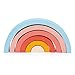 Mentari Sunset Tunnel Rainbow Stacker - Serene Evening Sky Rainbow Stacking Toy, Made from Sustainable Rubber Wood, Encourages Sensory and Cognitive Development in Toddlers - Age 18M and Up