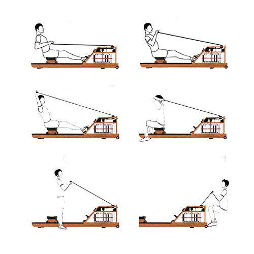 Image of Home Quiet Fitness Equipment Smart Water Resistance Rowing Machine Low Decibel Walnut Color 210 56.5 51cm