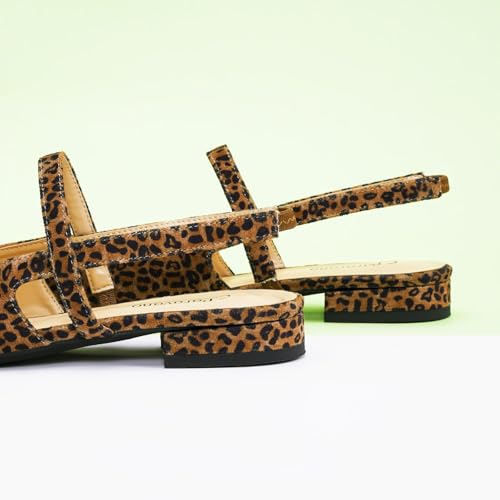 Image of C.Paravano Slingback Flats for Women Pointed Toe Sandal Dressy Shoes