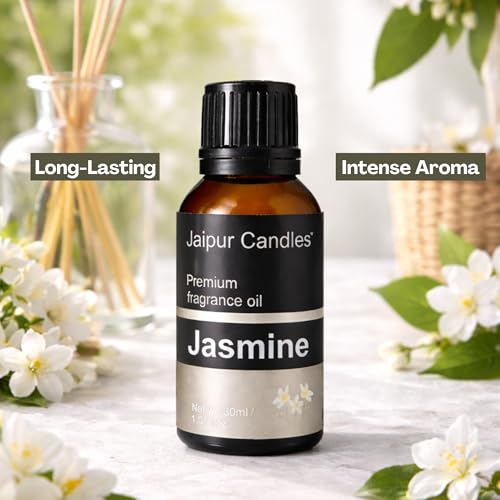 Image of Fragrance Oil | 30 ml | Aroma Oil for Home Fragrance | Best for Aromatherapy | Use in Diffusers, Candles, Air Fresheners (30ML, Jasmine)