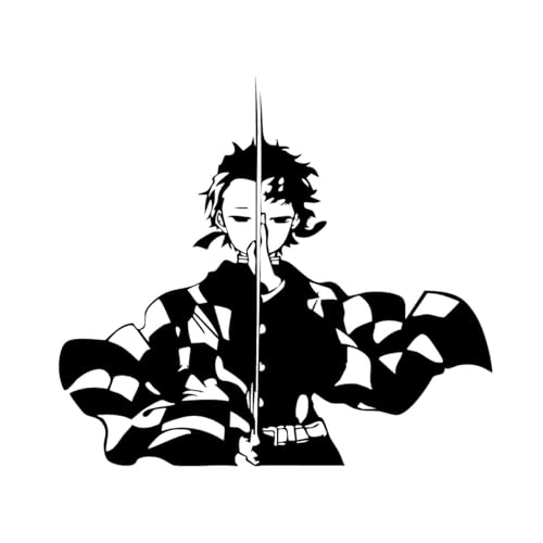 Large Swordsman Decal Anime Vinyl for Wall, Gaming Room, Door, Car Demon Anime Slayer (Tanjiro)
