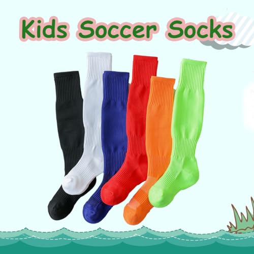 Marchare Boys Soccer Socks Toddler Football Socks Knee High Solid Sports Socks For Boys Girls3