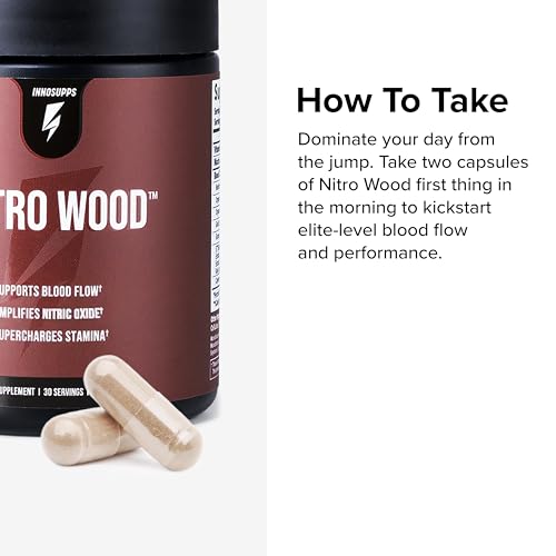 Image of InnoSupps Nitro Wood - Supports Healthy Blood Flow | Nitric Oxide Supplement | Natural Immune Support | (60 Vegetarian Capsules)