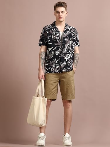 Image of StitchX Men's Half Sleeve Printed Beach Cuban Collar Shirt