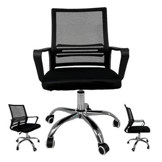 Cadeira Para Escritório Secretária Giratória Rohden. HOME OFFICE Preta - RHO-110