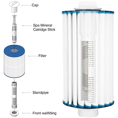 Hotspring Silver Spa 6 Units Ag+ Mineral Ion Cartridge Filter Sticks In Bulk Packing Without Retail Package (6, Gray) #TOP2