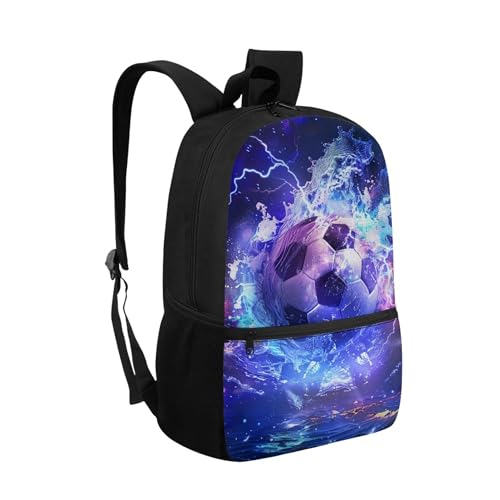 Yzaoxia Kids Soccer Backpack Boys Galaxy Boys School Bag 10-12 Years Old Comfortable Primary School Bookbag for Sport Travel Gym2