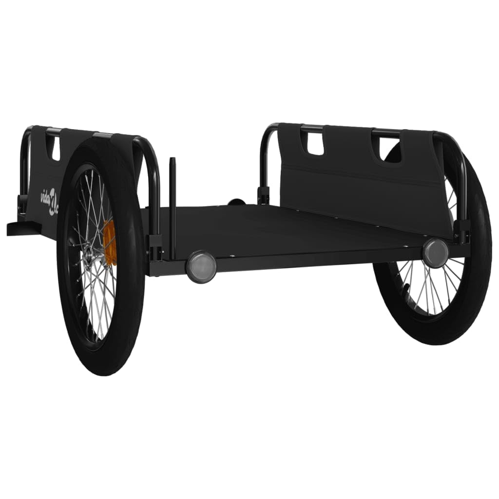 Genérico Remolque para Bicicletas Hierro y Tela Oxford Negro,Deportes,Actividades al Aire Libre,Ciclismo,Accesorios para Bicicletas,Remolques para Bicicletas,94199