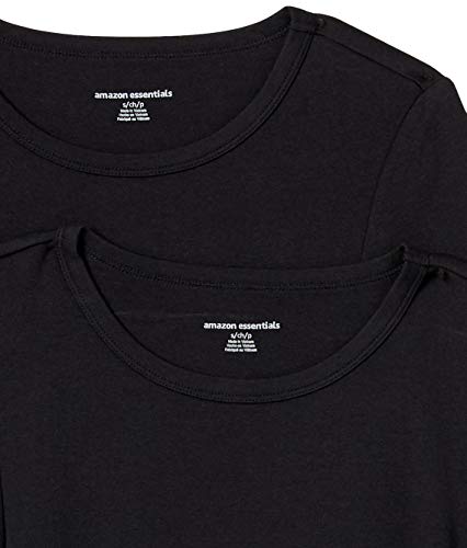 Image of Amazon Essentials Women's Slim-Fit Short-Sleeve Crewneck T-Shirt, Pack of 2
