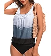 BIKINX Tankini Swimsuits for Women Plus Size Swimwear Tummy Control Two Piece Bathing Suits