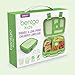 Bentgo Kids Bento-Style 5-Compartment Leak-Proof Lunch Box - Ideal Portion Sizes for Ages 3 to 7 - Durable, Drop-Proof, Dishwasher Safe, PFAS & BPA-Free & Made with Food-Safe Materials (Green)
