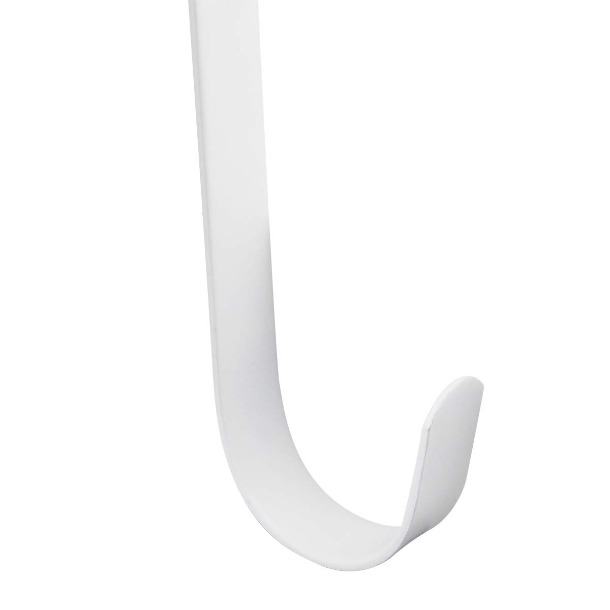 BNYZWOT 15 Inch Double Side Wreath Hanger - Over The Door Metal Hook for Christmas Wreath - Holds 2 Wreaths (White)