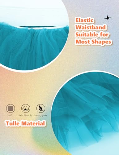 Bfons Tutus For Women Adult Tutu Tulle Skirts Costumes For Women 5 Layered Womens Pale Blue Tutu Skirts For Girls Teens Halloween Ballet Minion Sexy Witch Purge Mario Mike Wazowski Sully Cookie thumb #2