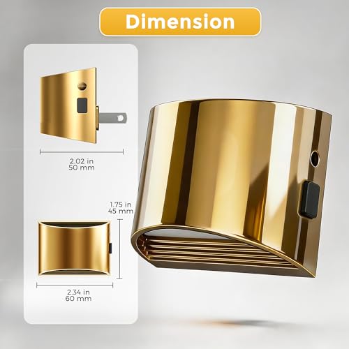Image of L LOHAS LED Night Lights Plug into Wall, Dimmable Night Light with 3 Level Brightness, 3000K Soft White, 2 Pack, Gold