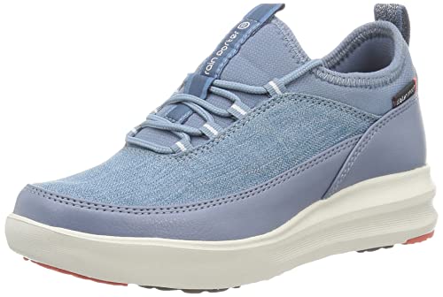 [ムーンスター] スニーカー 防水 防滑ソール 幅広 22~25cm レディース RPL102 デニム 23.5 cm 3E