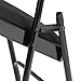 National Public Seating NPS 2200 Series Fabric Armless Premium Folding Chair, Midnight Black (2210/4)