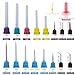 50 Pcs Dental Impression Mixing Tips Blue/White by Vastmed | Mixing Tips for Dental Temporary Crowns & Bridge Material Mix