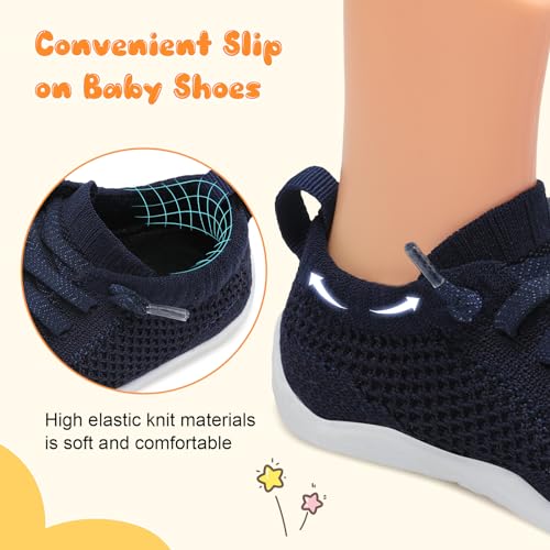 Image of JIASUQI Baby Shoes for Toddler Boys Girls Sneakers Slip on Walking Shoes for Babies